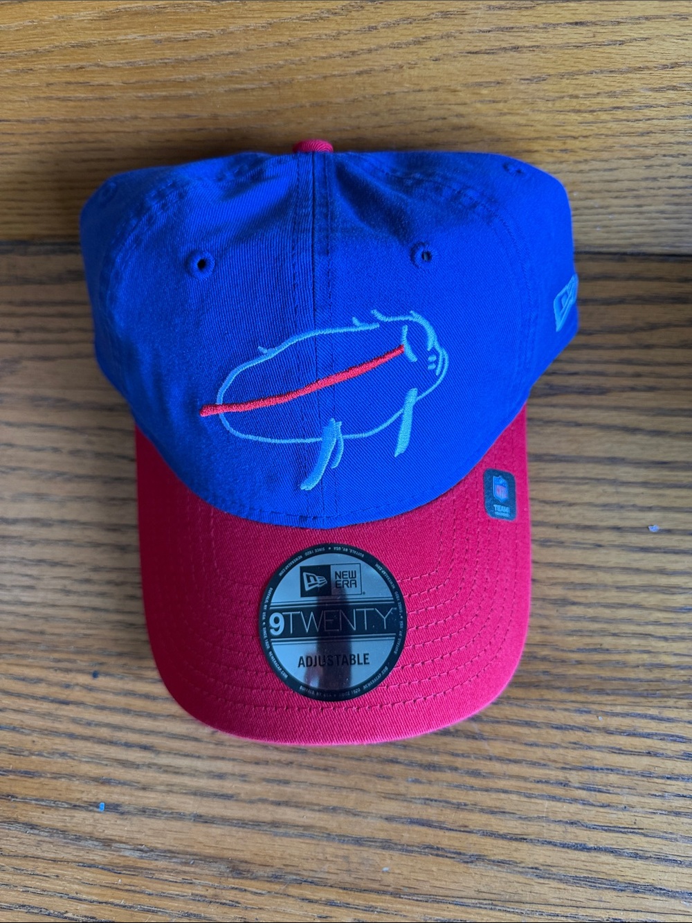 New Era Bullso Bills Royal Blue and Red Surf Embroidered 9TWENTY Cap